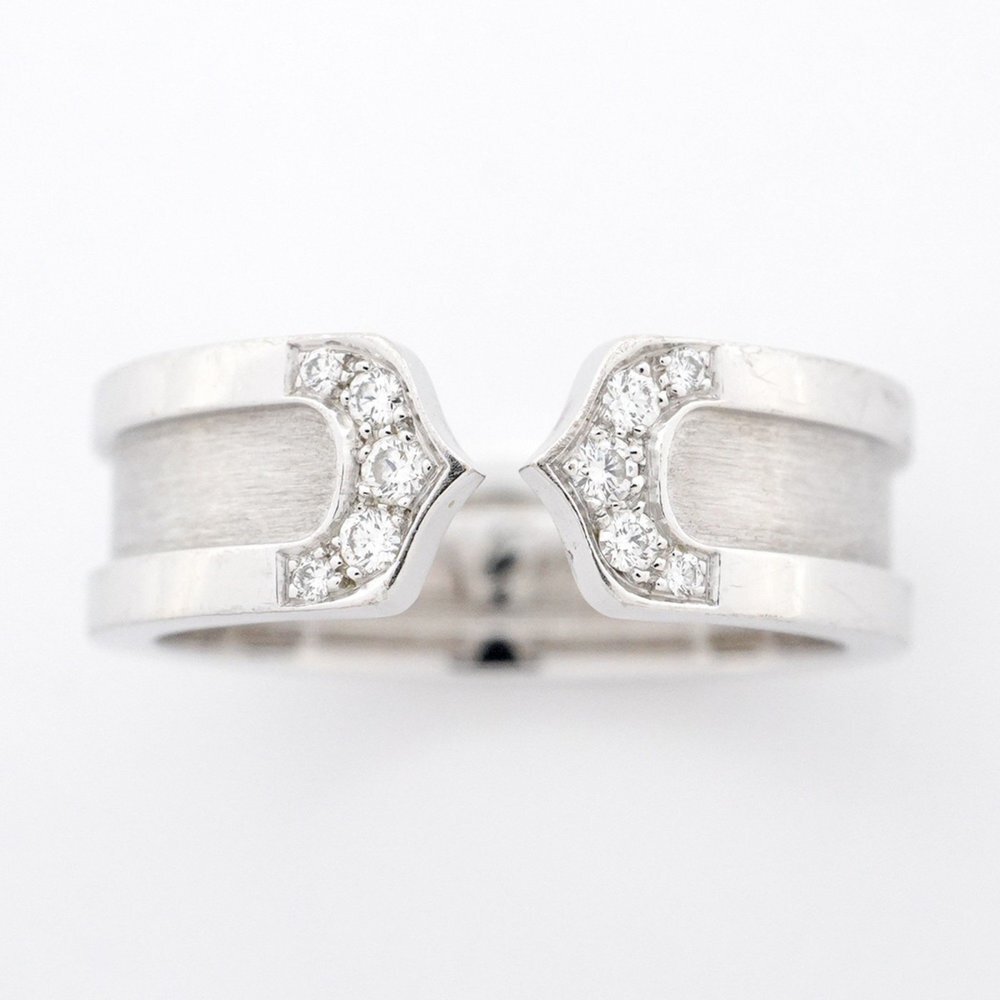 CARTIER Authentic 18k Silver Diamond Ring #55 - Picture 2 of 9